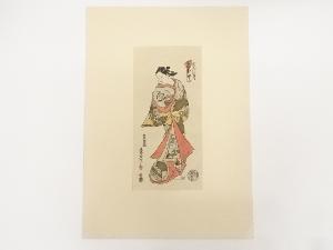 奥村政信　武蔵の月　手摺浮世絵木版画